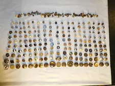 265 Unsorted Vintage 3/8 to 1-1/2"  Brass,Silver Color Stylish Metal Button Lot!