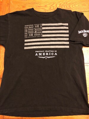 Jack Daniel s Whiskey Black Flag Shirt  Proudly Crafted In America Size Large