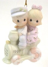 PRECIOUS MOMENTS ORNAMENT  "OUR FIRST CHRISTMAS TOGETHER" 1997