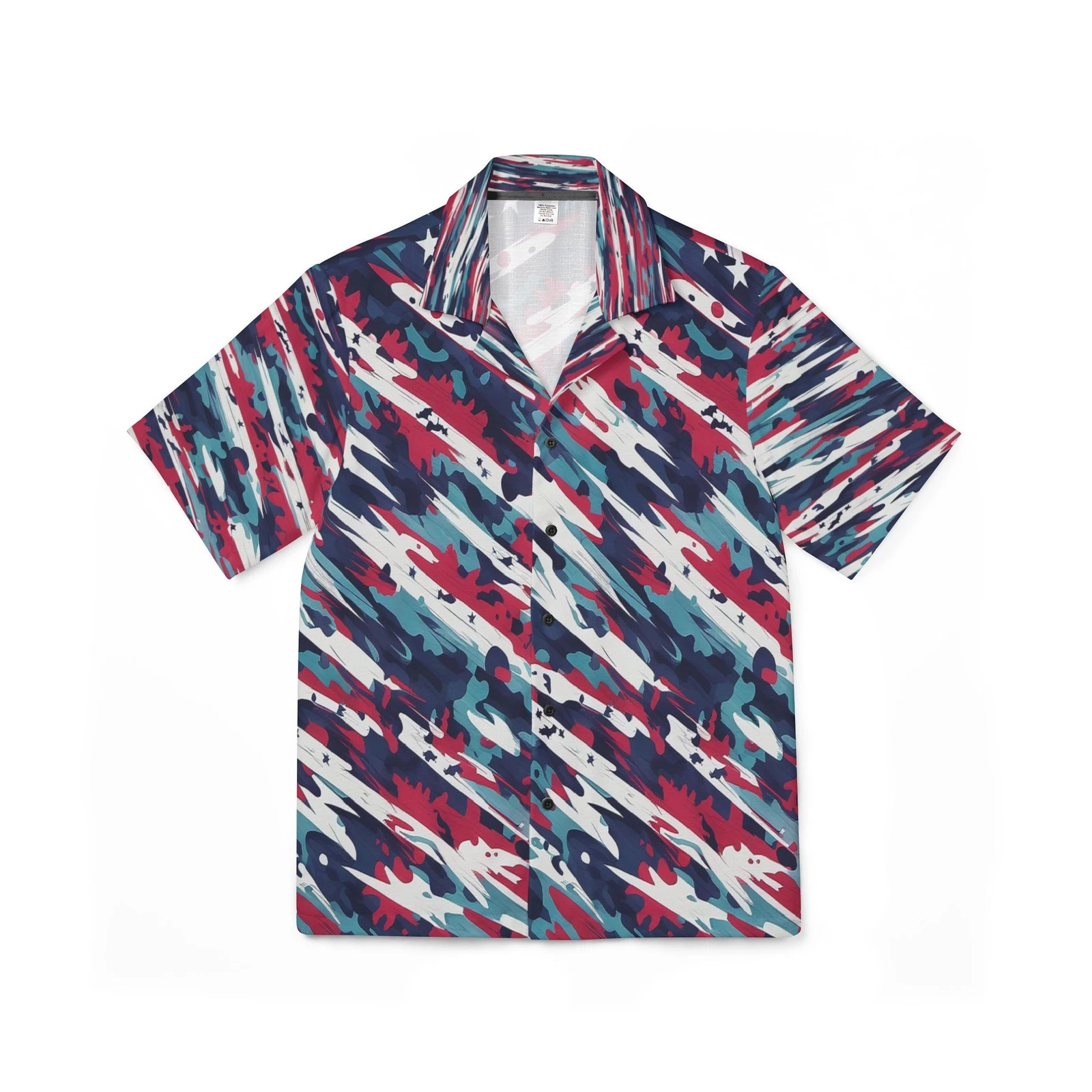 American Graffitti Flag - Men's Hawaiian Stylish Camp Shirt