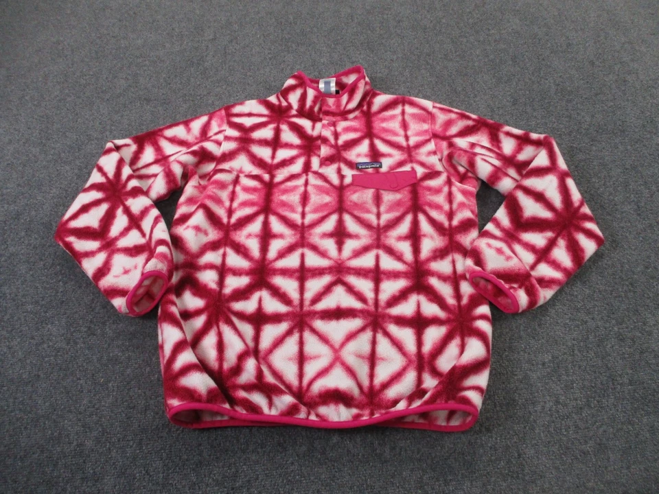 Chaqueta Patagonia Para Mujer L Rosa Tie Dye Snap T Suéter Synchilla Polar Azteca Foto 2 de 4
