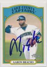 Aaron Bracho Lake County Captains Autographed 2021 Topps Heritage Minors #166