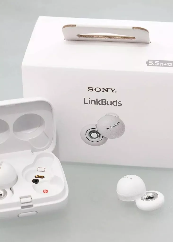 Sony LinkBuds True Wireless Open-Ear Earbuds - White