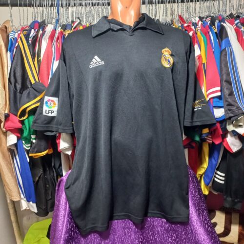 Adidas Real Madrid Shirt Large black Centenary Home Football jersey SIZE XL
