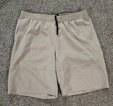 Khaki FLX Large Tall Drawstring Waist Band Shorts