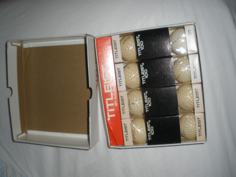 12 VINTAGE  TITLEST ACUSNET 100 GOLF BALLS NEW OLD STOCK IN ORIGINAL BOXES 99%