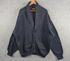 Eddie Bauer Vintage Men's Oversized Chunky Wool Cardigan Jumper Sweater XL