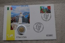 🧭 🇻🇦 VATICAN COIN COVER JPII 1991 500 LIRE B58 #87