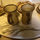 VTG Mexican Tonala Pottery Plates Set of 2 Boho Bird To Hang, 2 Mugs & 2 Plates — photo 4