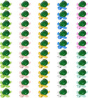 50Pcs Multicolored Tiny Turtles Mini Turtle Resin Miniature Miniature Sea Turtle