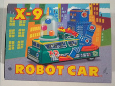Wind-up Masudaya Mini X-9 Space Robot Car w/Box Japan 1997