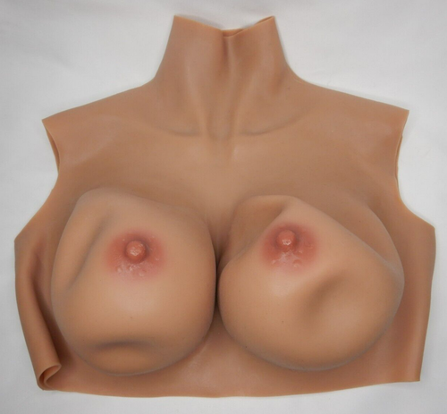 Silicone Breast Soft Comfortable Shapely Silicone Recovery Chest D Cup Tan - Picture 1 of 12