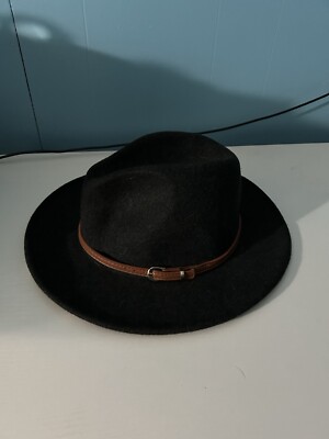 Francesca s Panama Hat Solid Black