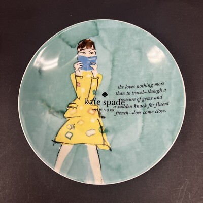 LENOX GRAND TOUR by KATE SPADE New York Bone China 6” Plate #2/4 French  Travel