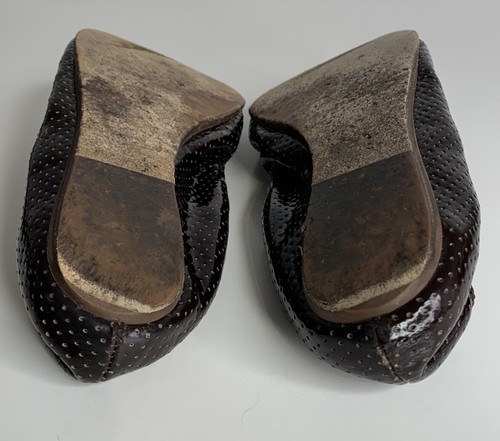 LANVIN Paris Leather Cap-Toe Ballet Flats SZ 37 - Picture 11 of 11
