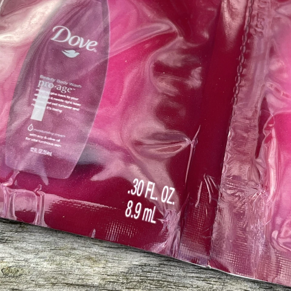 Dove Pro-Age Body Wash Crema Aceite Prueba Tamaño Muestra .30 fl oz 8.9 ml Lote de 7 Foto 3 de 4