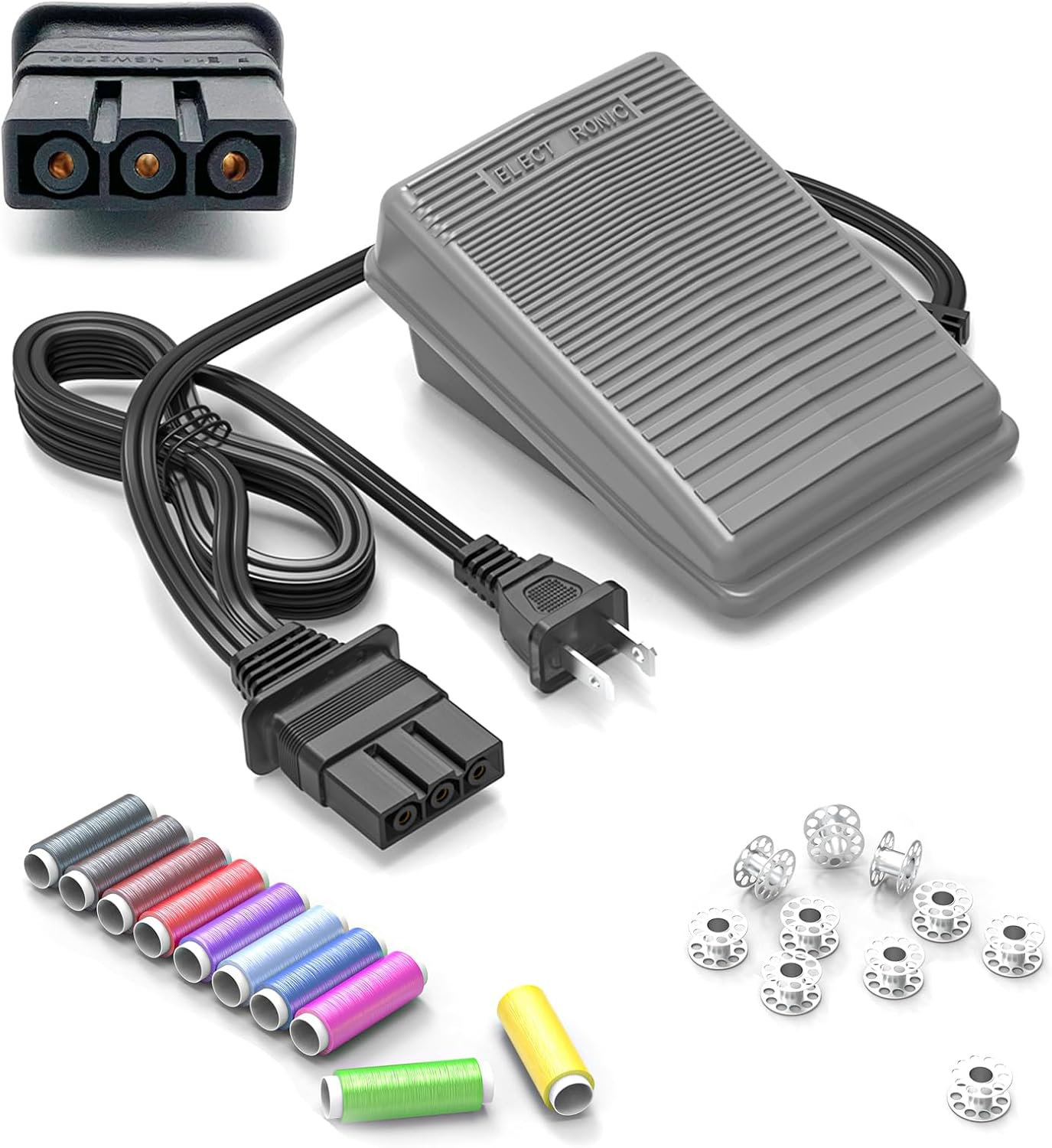 Brother Sewing Machine Pedal and Power Cord Replacement for J00360 Model-image