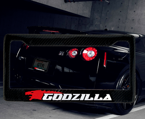 Cadre de plaque d'immatriculation 100 % fibre de carbone Godzilla GTR premium - Photo 1 sur 8