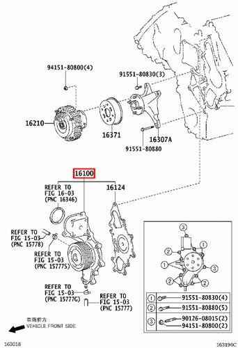 Genuine Toyota LandCruiser VDJ79 VDJ78 VDJ76 VDJ200 1VD 4.5 Diesel V8 Water Pump - Picture 7 of 7