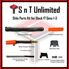 Glock 17 Slide Parts Kit G17 Gen 1-3 Complete Upper Parts Kit ORANGE