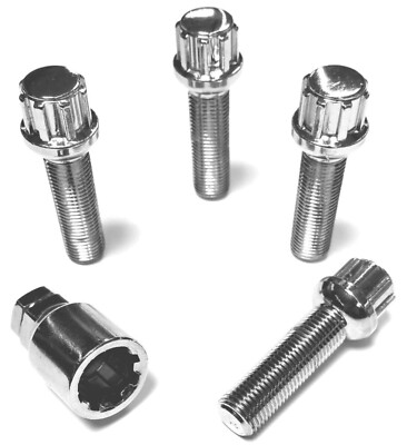 Set Originale APT 4 Serrature Cerchioni Set Nero 4x M14x1,5x28 Mm