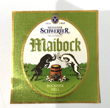 Bieretikett - Beerlabel , MEISSNER SCHWERTER Maibock , Meissen , Sachsen #1380#