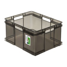 PVC Lagerbehälter Bruno XXL Transparent Grau 54L Praktischer Aufbewahrungsbox
