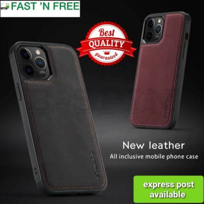 CASEME For iPhone 15 14 13 12 Pro Max Mini X XS XR Back Cover Soft Premium Leather Case