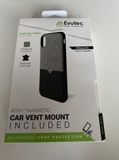 Funda Evutec negra y gris para iPhone X / XS - con montaje magnético para coche