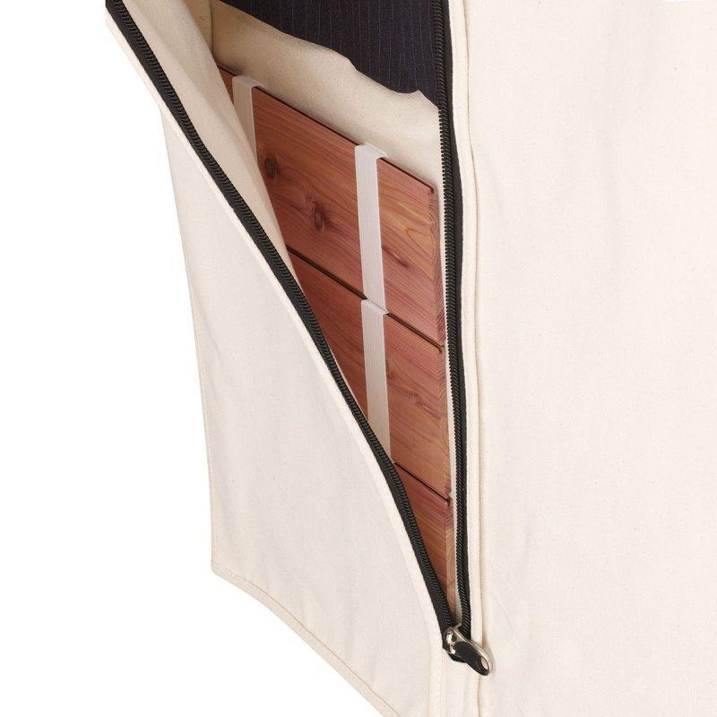 Cotton Canvas Hanging Garment Bag Dresses Suits Protect Dust W/ Cedar