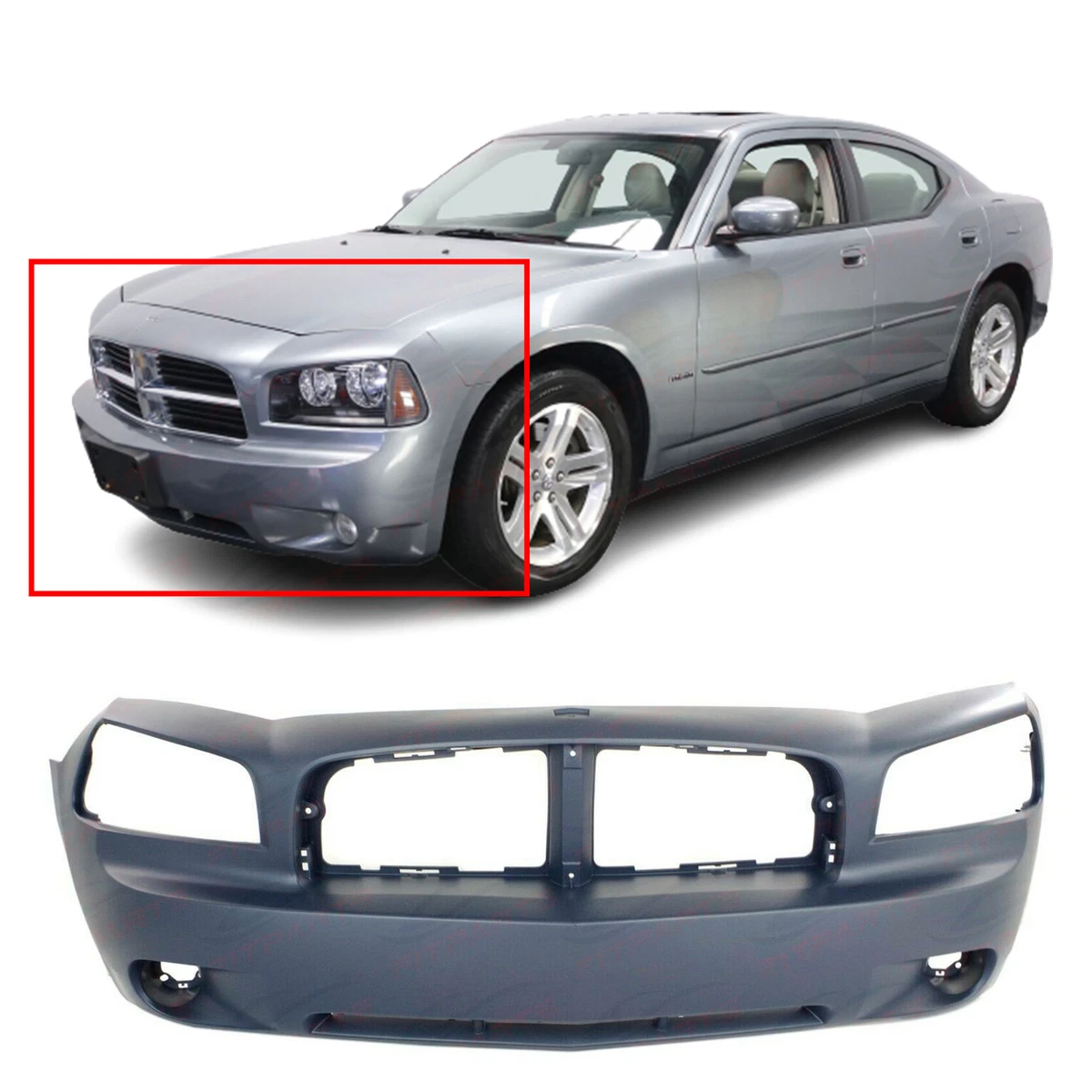 Front Bumper Cover For 2006 2010 Dodge Charger SE SXT Primed 4806179AE