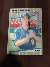 1989 Fleer Baseball Gregg Jefferies #38 New York Mets Rookie Card. rookie card picture