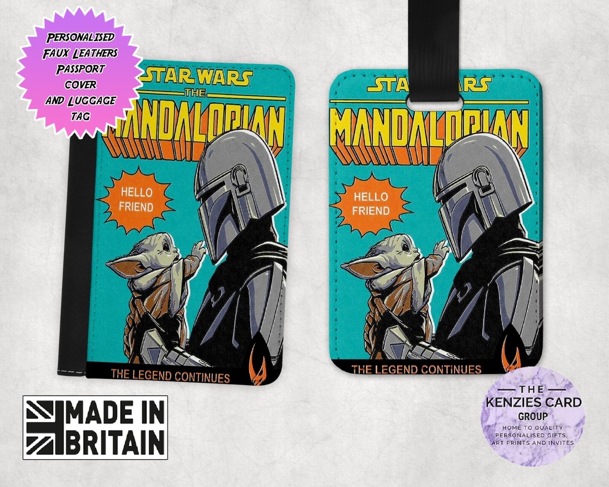 Personalised Disney Passport Cover Luggage Tag Grogu Star Wars