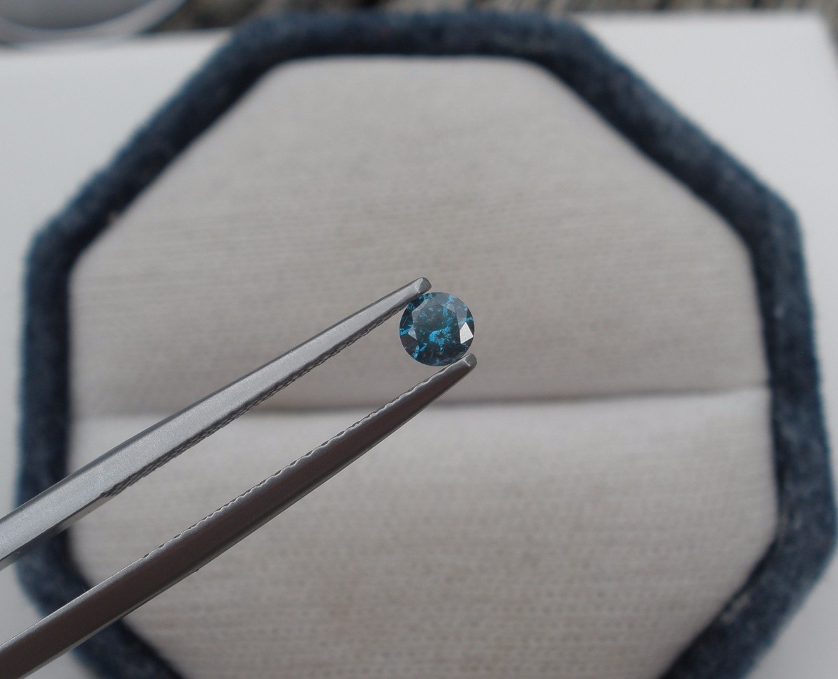 Blue Diamond Loose Faceted Natural Round Carat