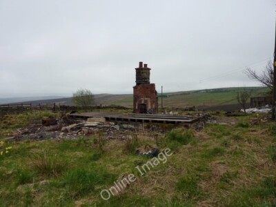 Photo 6x4 Not much left here Blackshaw Head Fire damage to building near  c2010