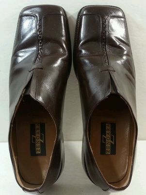 Mocassins Homme Zengara En Cuir Marron - Taille 13M - Souples Et Décontractés