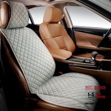 Faux Suede Front Car Seat Cover, Seat Protector, 1 Unit, Light Gray GRAY HYB SU