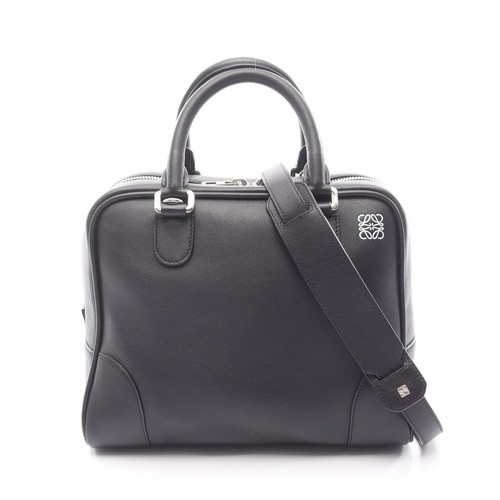 LOEWE Amazona 75 Shoulder Crossbody Handbag leather Black Used Women