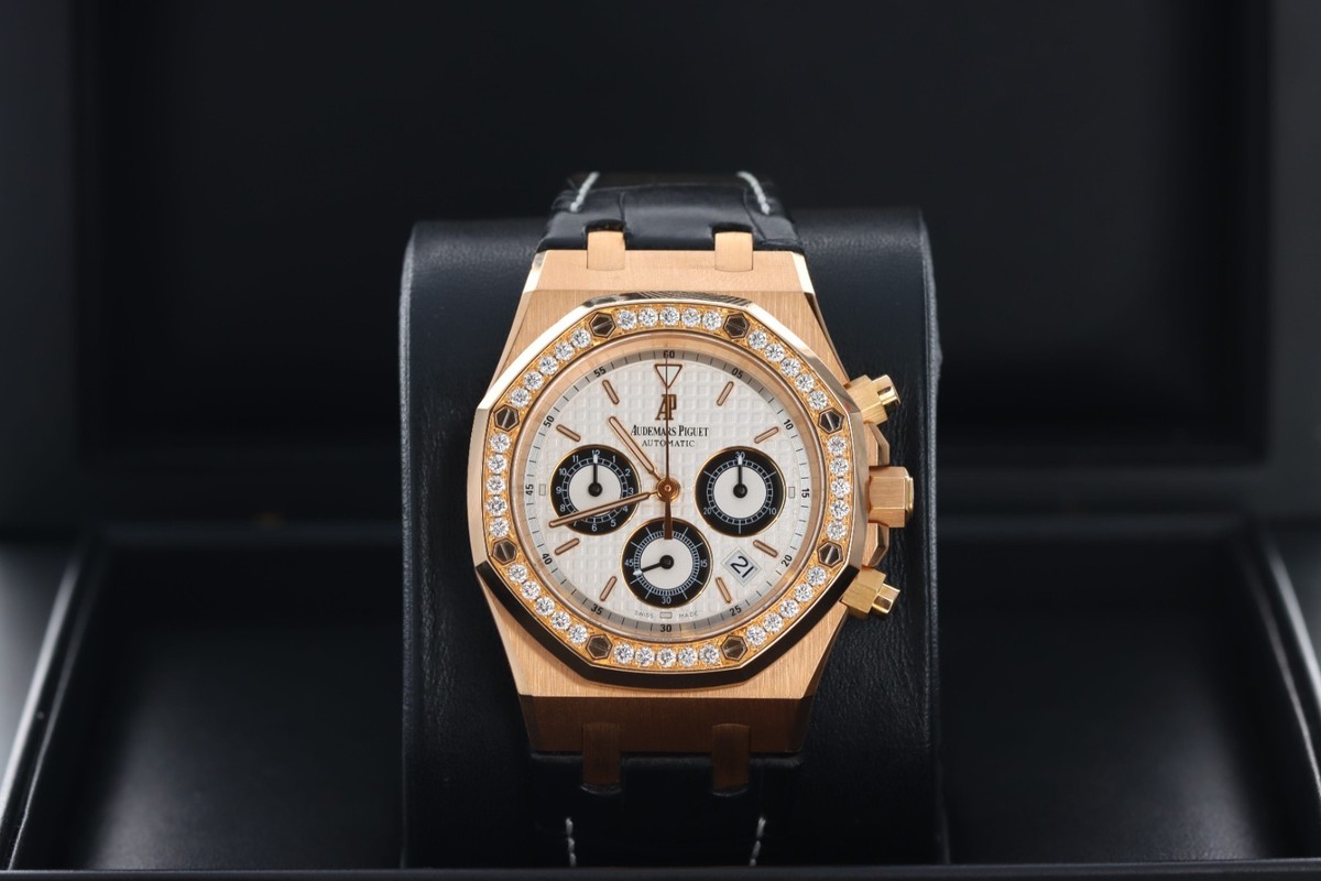 AP Royal Oak Chronograph 39mm Panda Diamonds Rose Gold, 26557OR.ZZ