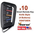 10x Xhorse Universal Smart Remote Key Knife Style 4 Button Xskf30En for Vvdi Max