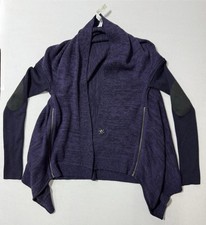 Lululemon Athletica Women s Merino Wool Cardigan Sweater Size 6 Purple