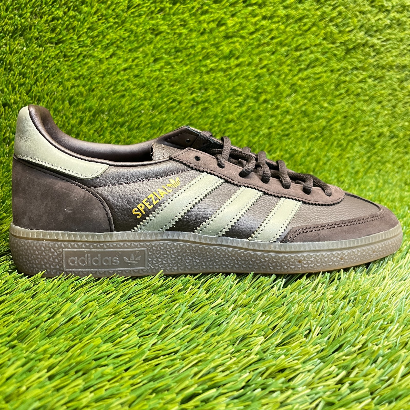 Adidas Handball Spezial Mens Size 8 Dark Brown Athletic Leather Shoes Sneakers