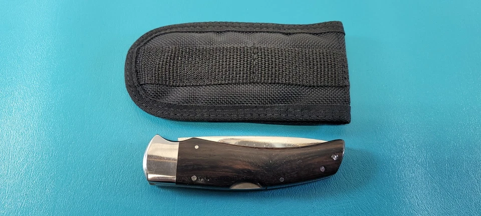复古罕见 Gerber Ebony Hunter 折叠口袋刀 Sakai 日本 +鞘 TR471 — 第 2/4 张图片