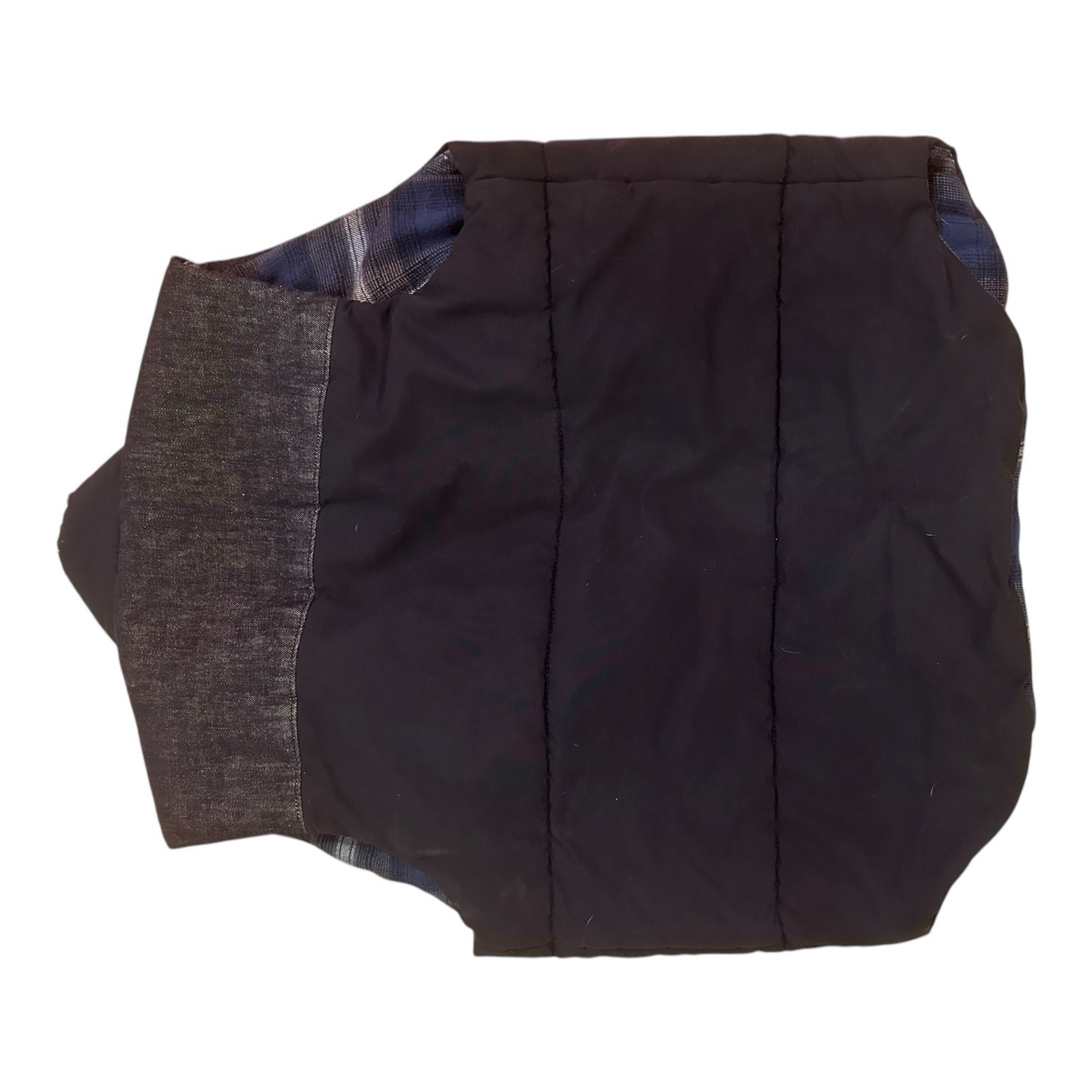 Pendleton x GAP Puffer Style Button Vest Denim Pl… - image 2