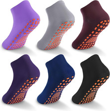Grip Socks for Kids 6 Pairs Grippy Sticky anti Slip Kid Slippers Non Slip Socks