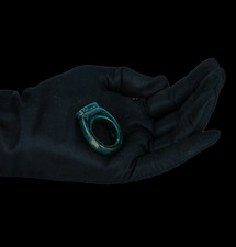 Authentic Ancient Egyptian Antiques Stone Signet Ring Amulet Figure BC
