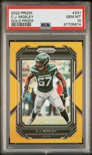 2022 PANINI PRIZM GOLD PRIZM #231 C.J. MOSLEY 10/10 PSA 10