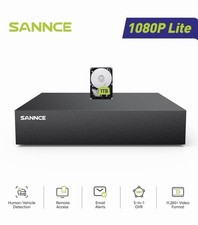 1TB SANNCE 8CH 1080P Video DVR 5IN1 H.264+ Digital Video Recorder Fernzugriff.
