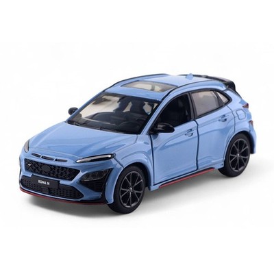 Hyundai Kona N 1:38 Diecast Modellauto blau Nachziehspielzeug