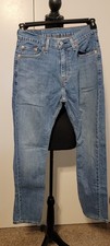 Levi's 505 Regular Fit Straight Leg Jeans Mens W30 L32 Light Wash Blue Denim